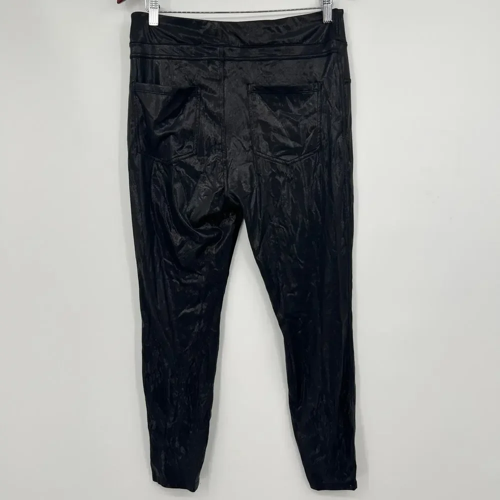 NEW HALARA XL SoftlyZero Faux Leather High Waisted Pocket Work Leggings shimmer - Picture 5 of 8